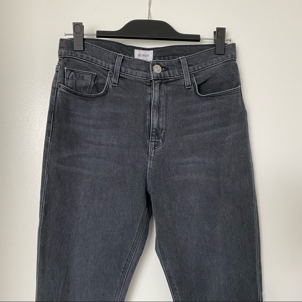 Hudson Bootcut Grey/Black Jean Split Hem Sz 28 - Picture 3 of 8